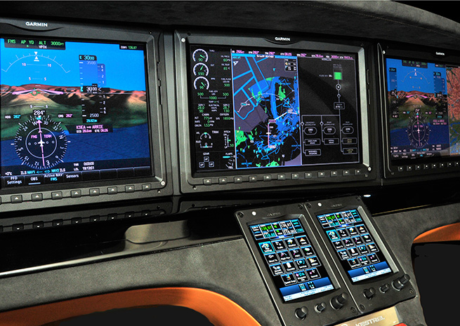 Kestrel plans to offer integrated Garmin G3000 avionics with its new single-engine turboprop, but first needs to raise funds to complete the project. Photo courtesy Kestrel Aircraft