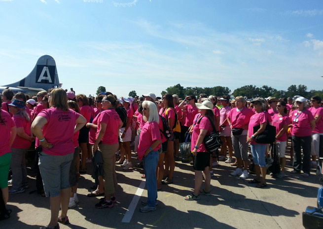 Women in Aviation, International hosted several events Aug. 2 at EAA AirVenture, including a breakfast, networking lunch, and group photo at Phillips 66 Square.