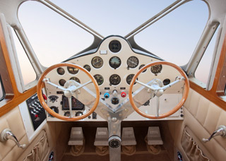 Waco cockpit, photographed by Mike Fizer