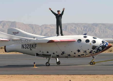 Unlike other spacecraft, "SpaceShipOne" depended on an extraordinary degree of stick-and-rudder pilot skills. In many years of close collaboration, Melvill (above) and designer Burt Rutan created and tested a stunning variety of pioneering aircraft.