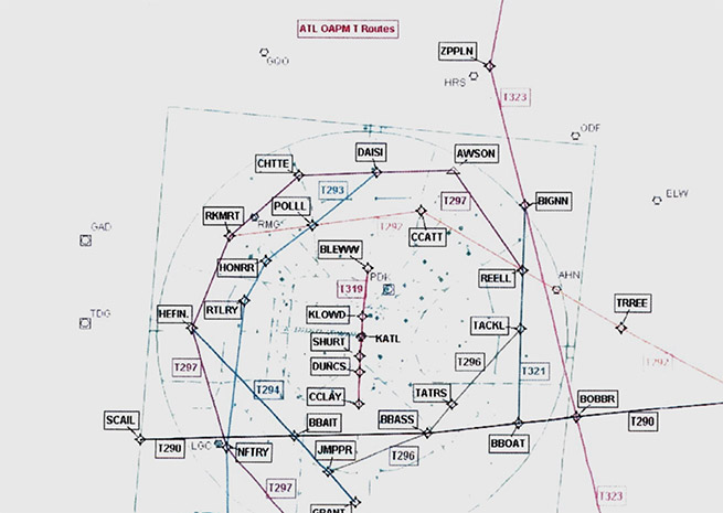 Click to view a larger PDF document showing the proposed transition routes in the Atlanta area.