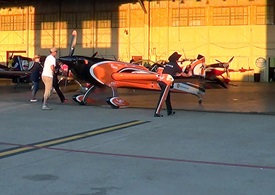 Contest aircraft were hangar-bound for days until weather relented late in the World Aerobatic Championships in Sherman, Texas. Daryl Dressler photo courtesy of James Connors.