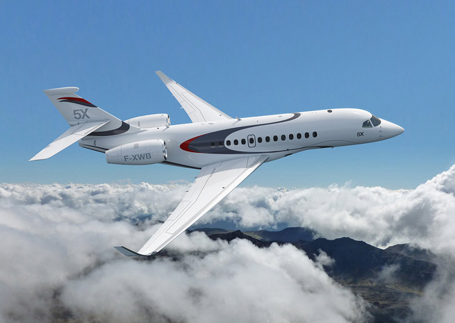 Dassault Aviation introduced the Falcon 5X, which competes with Bombardier's Global 5000 and Gulfstream's G450.