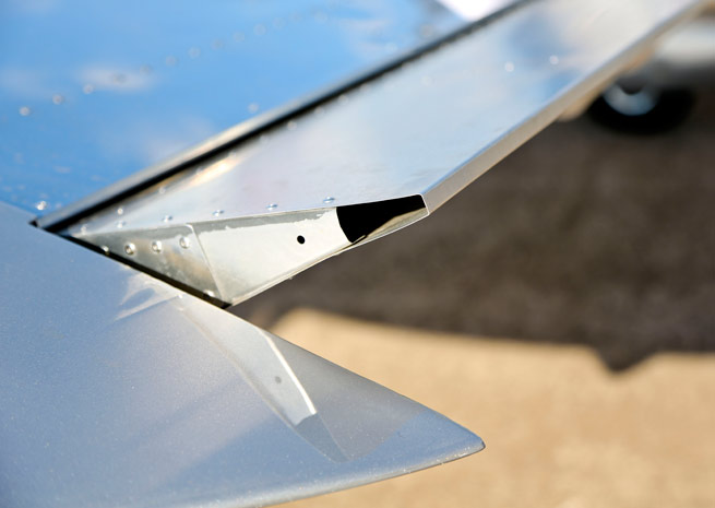 The SAM LS aileron's have a thicker trailing edge to balance the controls.