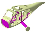 This rendering by the Hamburg University of Applied Sciences depicts parts of the Flight Design C4 cabin being engineered for better safety. Image courtesy of Flight Design.