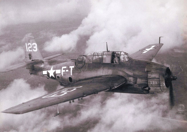 A TBM Avenger. Photo courtesy of Naval Air Station Fort Lauderdale Museum.