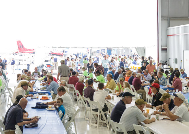 The pancake breakfast was a hit at AOPA's San Marcos Fly-In on April 26, and Indianapolis-area EAA chapters are gearing up to make the breakfast at the May 31 fly-in a success.
