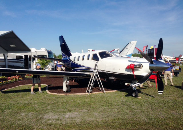 The new TBM 900 on display at Sun 'n Fun.