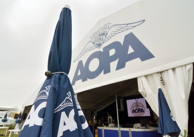 AOPA tent is ready for visitors.
