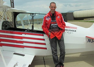 Billy Werth and his modified Christen Eagle prior to the Aug. 10 forced landing. Photo courtesy of Billy Werth. 