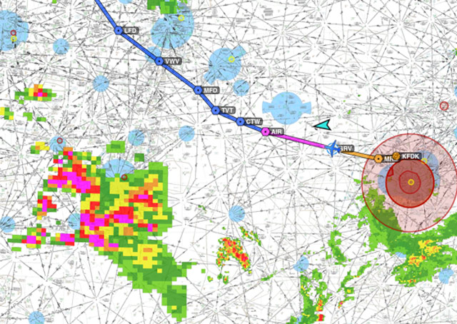 When running ForeFlight, you can get weather and traffic on the iPad with a Stratus 2.