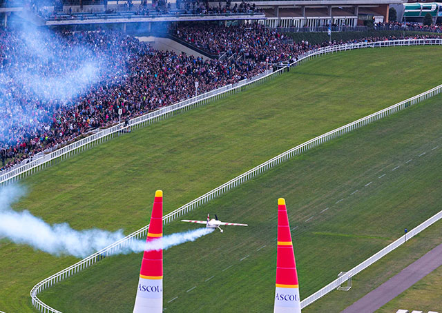 Paul Bonhomme overcame windy conditions for a crowd-pleasing first place in Ascot, United Kingdom. Samo Vidic photo courtesy of Red Bull. 