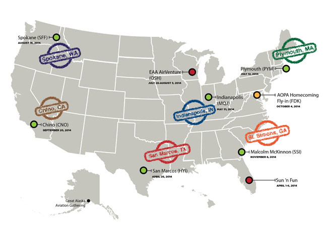 AOPA announces regional fly-ins and AOPA Homecoming in Frederick, Md.