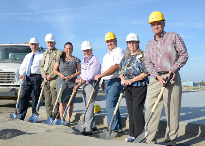 Left to right: Steve Martin, Los Angeles World Airports; AOPA Vice President of Airports Bill Dunn; Los Angeles Councilwoman Nury Martinez; Neil Sherman, the Park; Steve Argubright, the Park; Ginny Oeland, Van Nuys Propeller Association; Eric Steinhauer, the Park.