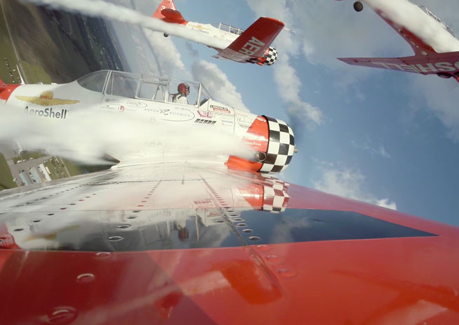 View from an AeroShell T-6 on  iflytheshow.com.