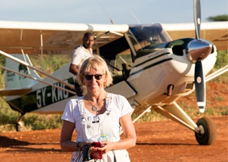 Patty Wagstaff has visited Kenya eight times since 1999 to train Kenya Wildlife Service pilots. 