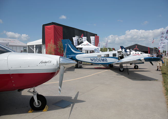 Piper Aircraft reported it is making progress in a three-year plan to gain market share in the training arena.
