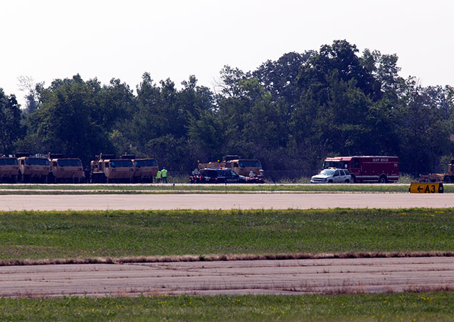 Rescue crews responded quickly to the crash, on the eastern edge of Wittman Regional Airport July 31.
