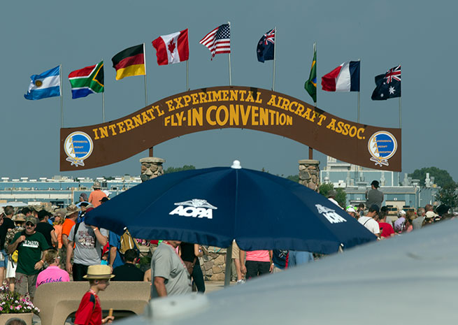 AOPA had a prime location at AirVenture 2014.