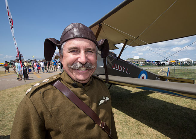 Glenn Burt and his Sopwith Camel at EAA AirVenture. 