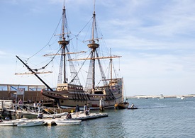 The Mayflower II, a replica of the original, is among several attractions in and around Plymouth operated by Plimoth Plantation.
