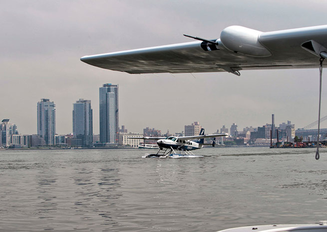 A seaplane base on the East River turns an hours-long drive from Manhattan to the Hamptons into a brief flight.