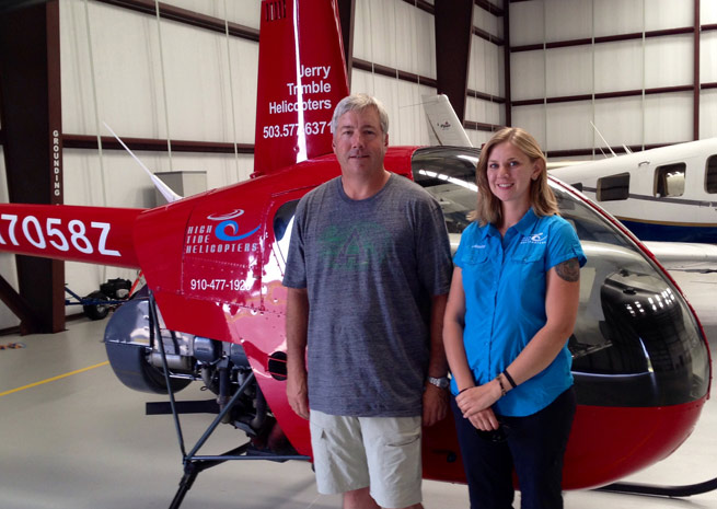 Charles Johnson with his instructor Jessica Ward.