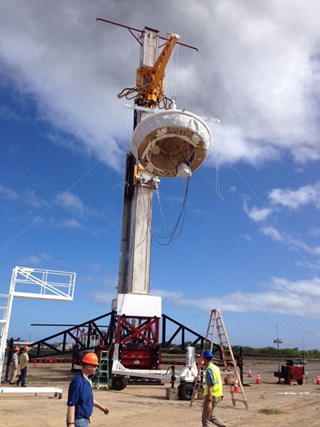 The experimental flight vehicle is prepared for preliminary testing in Kaua’i, Hawaii. Image credit: NASA/JPL-Caltech