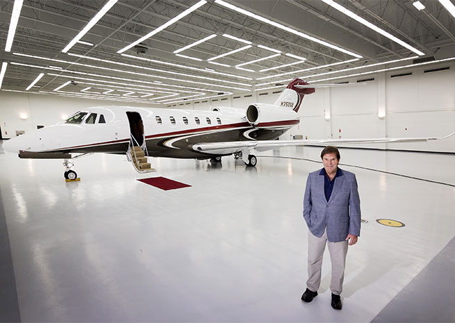 Gerry Buchheit of Orchard Park, N.Y. was the first customer to take delivery of the Citation X+. Cessna Aircraft Co. photo.