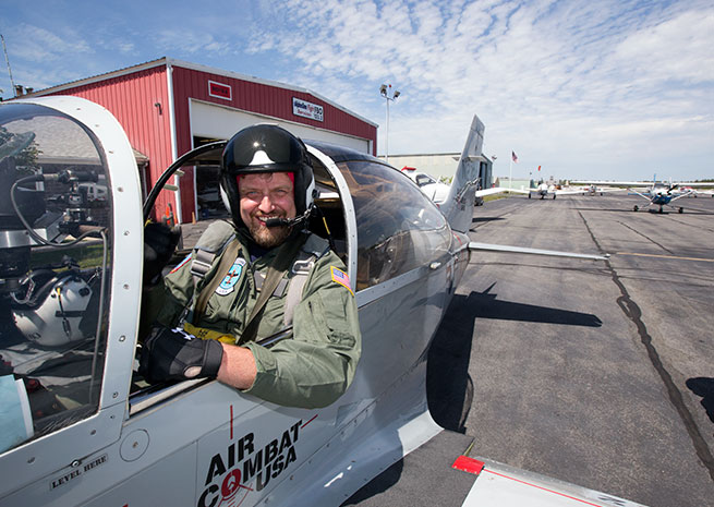 Jim “Buffet” Moore, fighter pilot for a day.