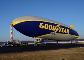The new Goodyear ‘Blimp’ is actually an airship. Photo courtesy of Goodyear Tire and Rubber Co.