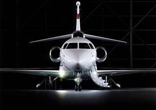 The Dassault Falcon 8X will be able to carry eight passengers and three crew 6,450 nauticl miles at Mach .80. Photo copyright © Dassault Aviation, used with permission.