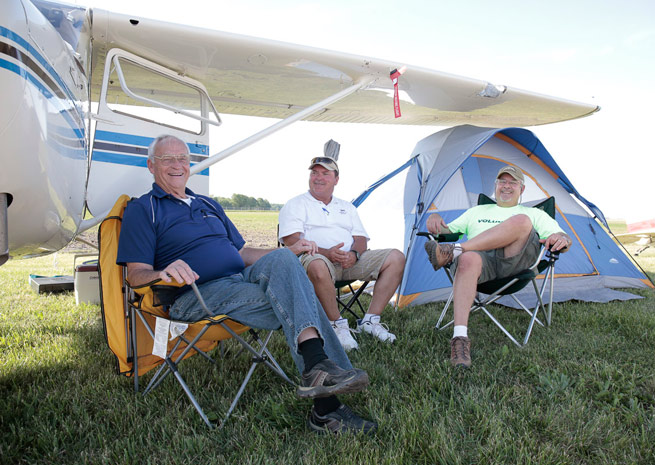 This trio of pilots just met for the first time and have become fast friends.