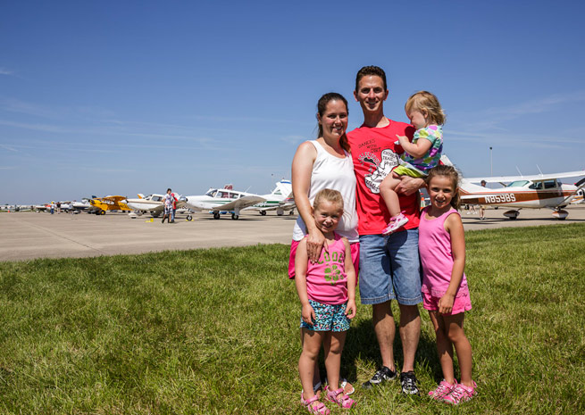 Student pilot Brent Fazekas drove his family to their first ever GA fly-in.