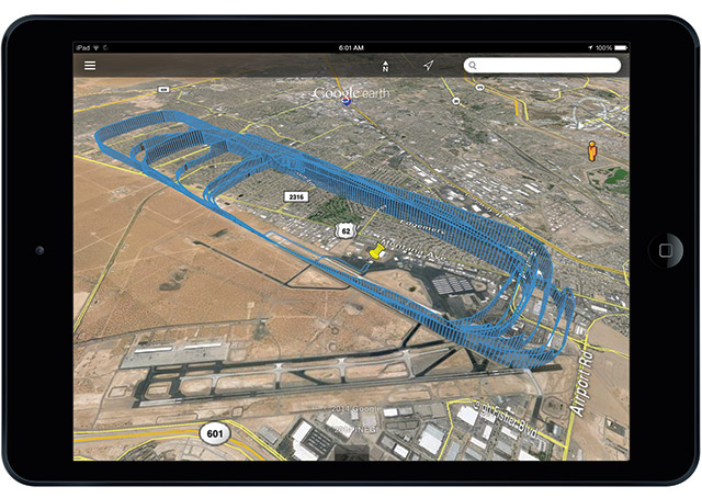 Flight data can be recorded and played back with the latest updates to ForeFlight paired with the Stratus ADS-B receiver. Photo courtesy of Sporty’s Pilot Shop. 