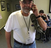 Linwood Nooe has logged many hours on the phone. Photo courtesy of Operation PROP.