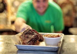 Order up! Ribs are a specialty at Southern Soul, just off SSI in Georga