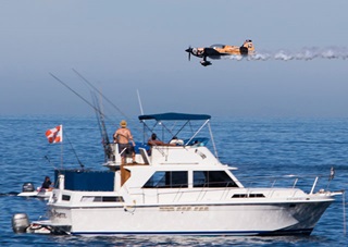 Keeping boats at a safe distance was one of the challenges, though the view from Avalon Bay was spectacular. Photo courtesy of Scheyden.