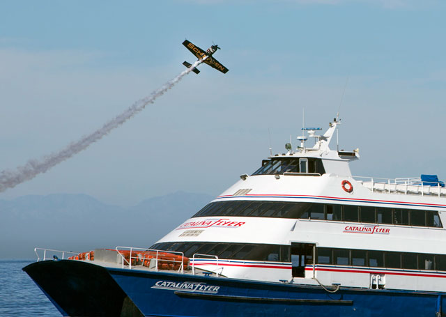 Super Dave Mathieson was one of the star attractions, and the Catalina Flyer delivered the crowd to the Scheyden Catalina Air Show. Photo courtesy of Scheyden.