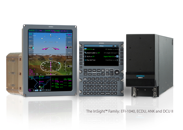 Universal Avionics now offers the Insight Integrated Flight Deck with embedded synthetic vision.