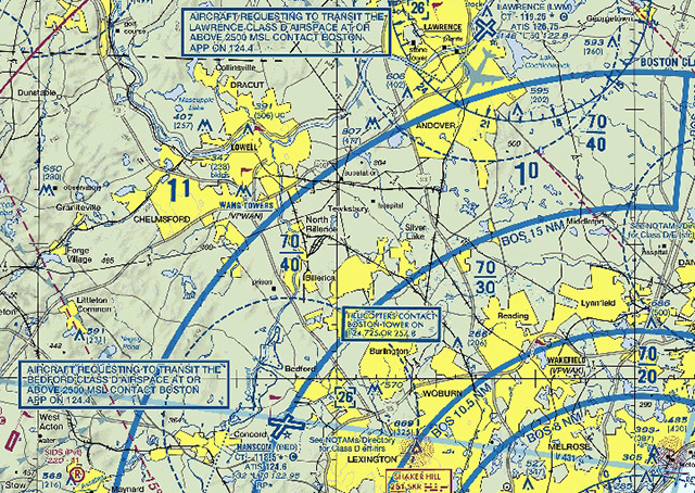 Boston Class B airspace.