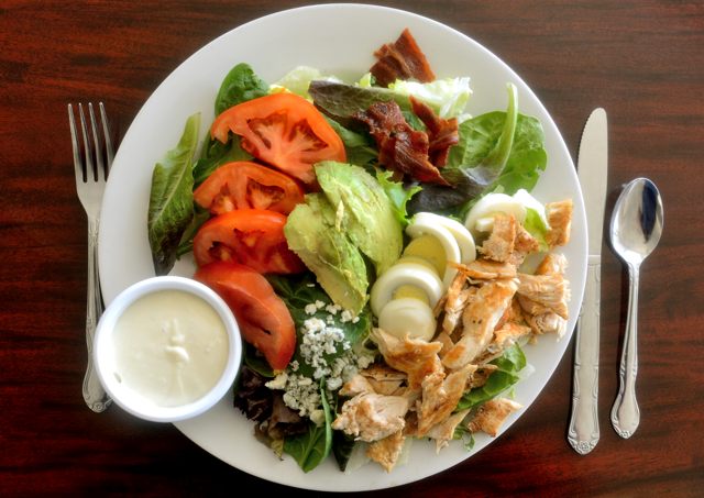 The Landing Zone offers fresh food like this Cobb salad.