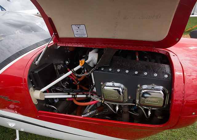 The Tecnam P2010 is powered by a Lycoming IO-360-M1A.