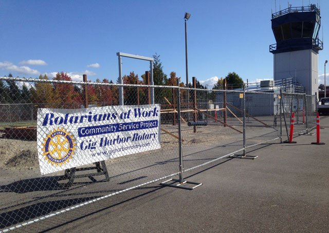 Volunteers are constructing an observation area at Tacoma Narrows Airport that will allow the public to come and watch aircraft takeoff and land.