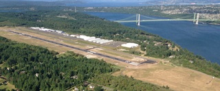 An aerial view of Tacoma Narrows Airport. Photo courtesy Warren Hendrickson.