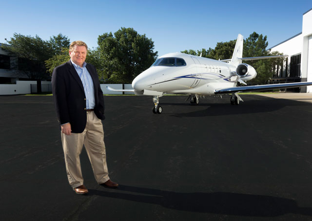 John Sieckowski, president of Aircraft Management Group, takes delivery of a Cessna Citation Latitude. Photo courtesy of Cessna Aircraft Co. 