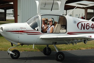 Cadet Madison Neeley and MayCay Beeler in the Liberty XL-2 . Photo courtesy of MayCay Beeler.