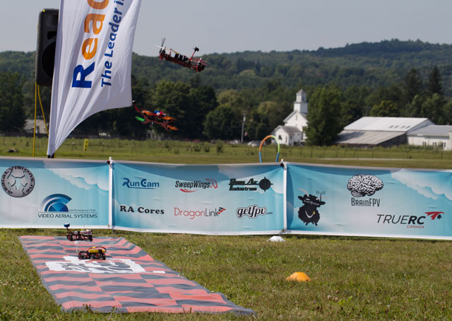 Some pilots react more quickly than others to the start command during a race at NAFPV2015 in Stephentown, N.Y. Photo by Jim Moore.