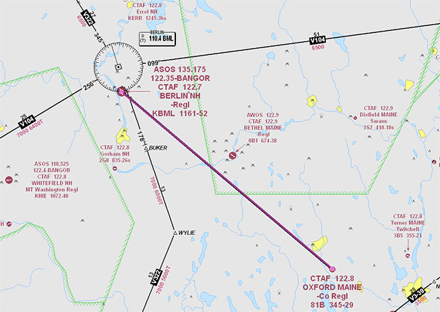 A flight from Maine’s Oxford County Regional Airport to Berlin Regional Airport in New Hampshire’s White Mountains requires “extreme caution.”