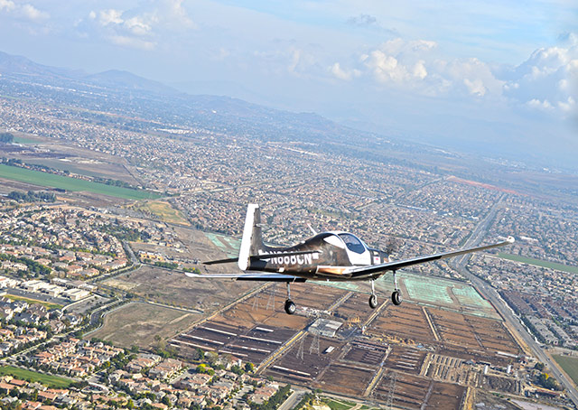 Mooney's M10T makes its first flight.